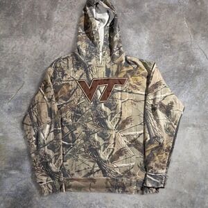 Vintage Virginia Tech VT Realtree camouflage hoodie Size M